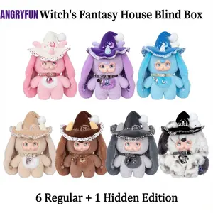 ANGRYFUN Enchanted Witch Cottage Plush Blind Box – Fairy House Series Kawaii Plush Keychain Mystery Box Cute Stuffed Figures Collectible Room Decor Birthday Gift Single Box (Free Random Cute Acrylic Keychain)