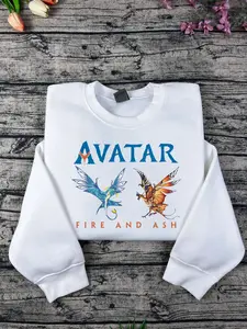 Avatar Fire and Ash Embroidered Sweatshirt/ Hoodie, Custom Couple Avatar Merch-Patch