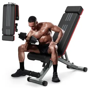 Folding Incline Bench Adjustable Workout Weight Bench Gym Dumbbell Bench Strength Training 660 lbs Capacity