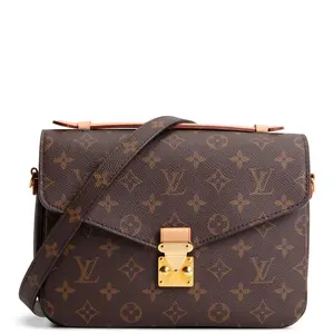 Pre-owned Louis Vuitton Coated Canvas Crossbody Bags Pochette Metis Monogram