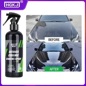 HGKJ S6 Ultimate Ceramic Coating Spray Protective Agent Hydrophobic High Gloss Paint Protection 9H Nano Top Long Lasting Wax Car Care Detail