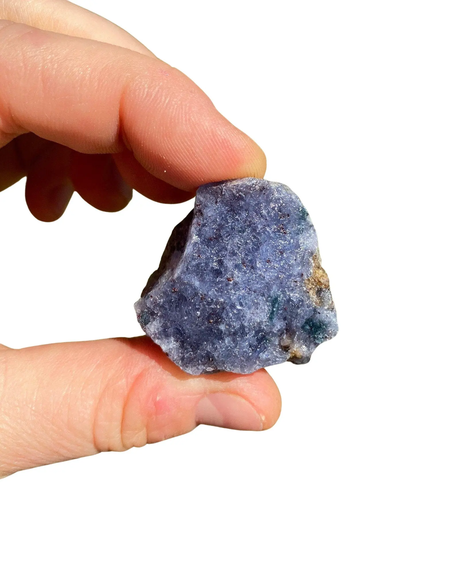 New Moon Beginnings Raw Iolite Stone Natural Colorful Stone with Unspecified Properties