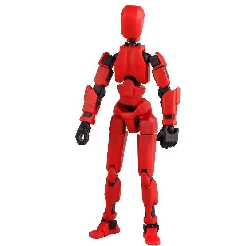 Assembly-Required Dummy Titan T13 Articulated Action Figure Multi-Jointed Movable Lucky Action Figure Multi-Articular Desktop Decoration Creative Gift Craft Model Toy Set