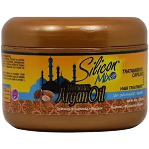 Avanti Silicon Mix Moroccan Argan Oil Hair Treatment 8 Ounce with Macadamia Oil & Keratin Restores Moisturizes Smoothes Repairs Dry Damaged Hair