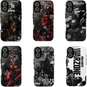 Call of Duty Ghost Phone Case, Gamer Soft Back Shockproof Protective Cover, Anti-Drop Durable Design, Compatible with iPhone 11-17 Pro Max/Plus and Samsung Galaxy S21-S25