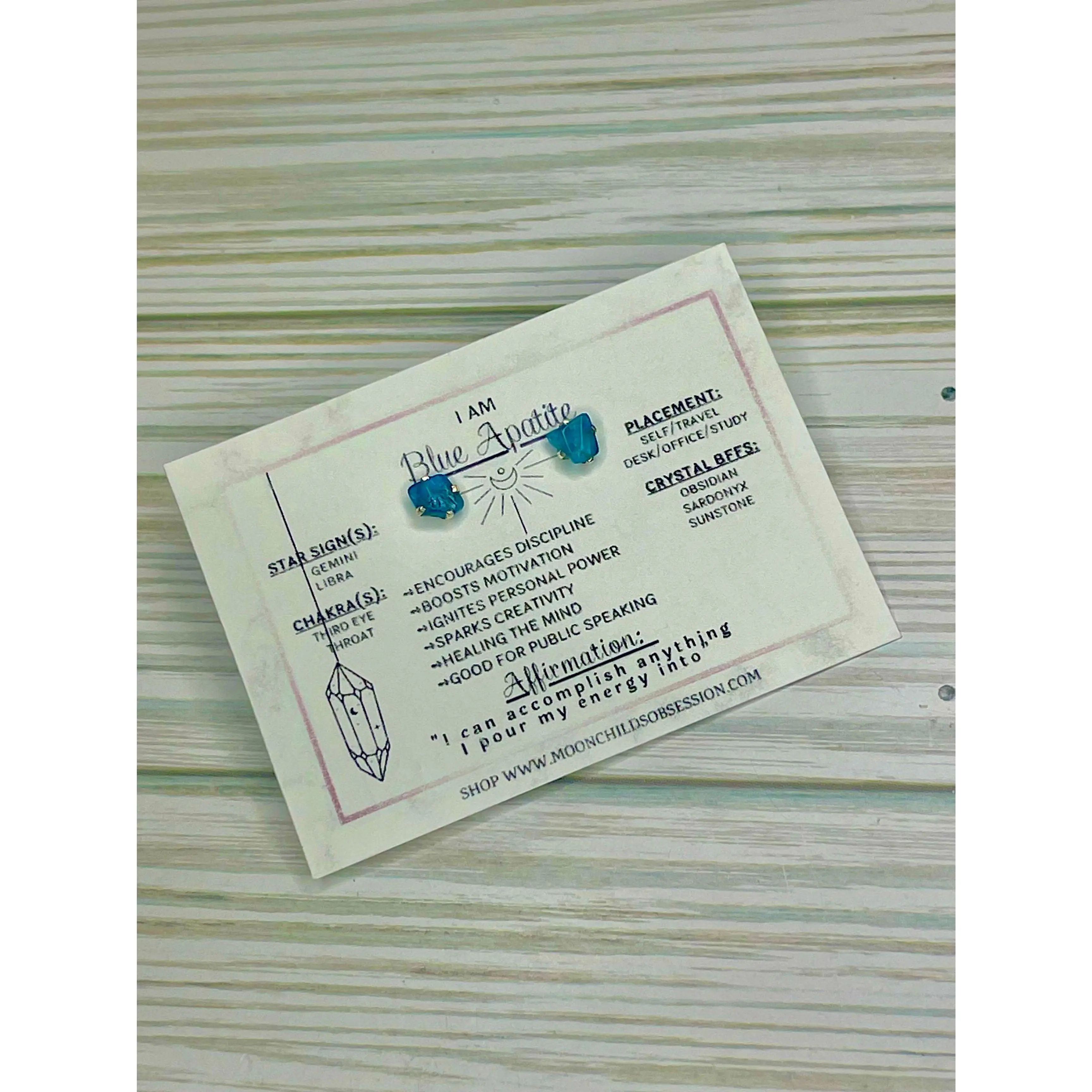 Blue Apatite Sterling Silver Earrings