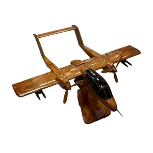 OV10 Bronco Mahogany Wood Desktop Airplane Model