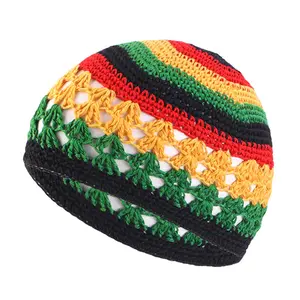 Universal Knit Beanie Hat for Teenager Keeping Hollow out Breathable Hat Muslims