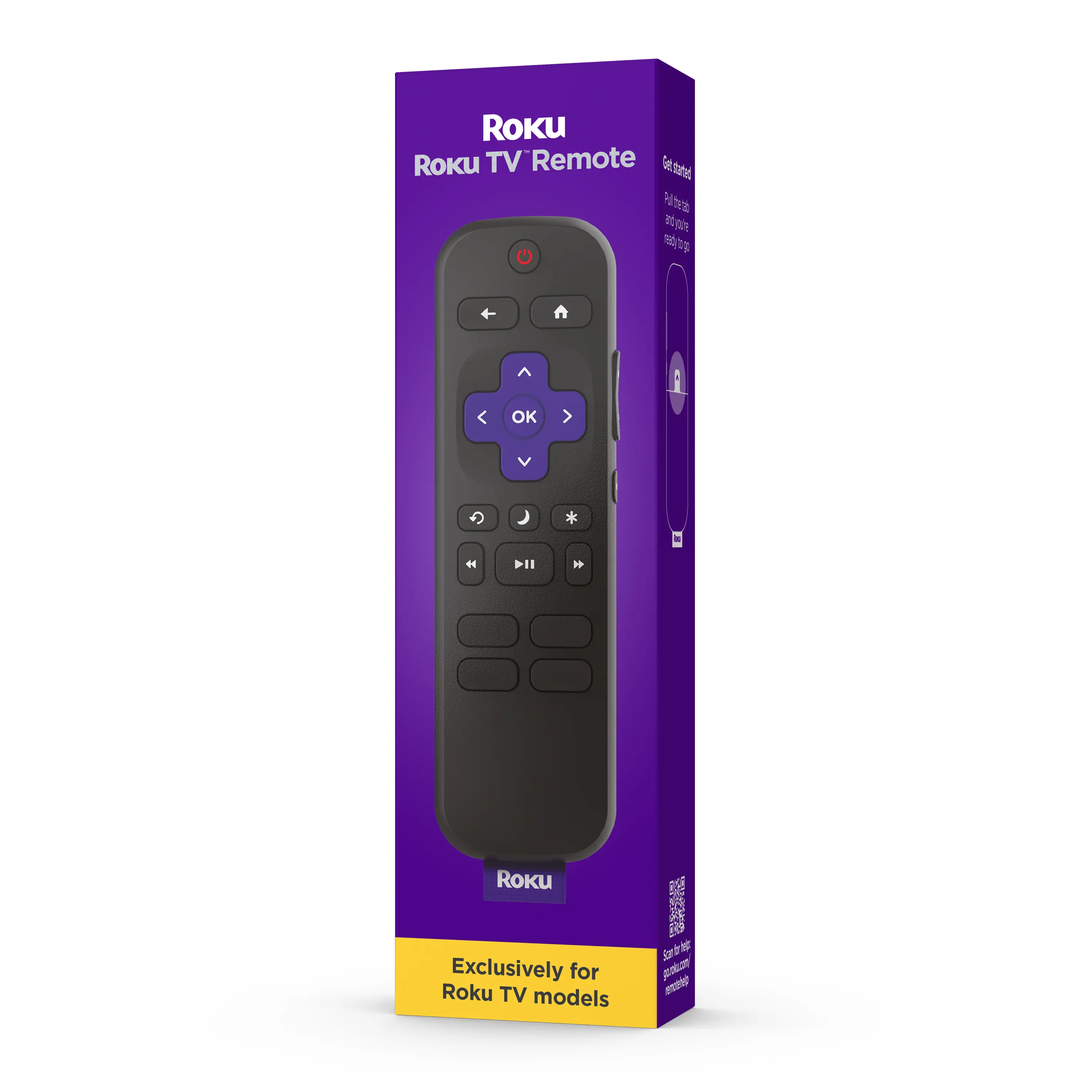 Roku TV Remote Control - Simple Setup & App Shortcuts - Compatible with Roku TV models ONLY - Black Roku TV Remote Control - Simple Setup & App Shortcuts - Compatible with Roku TV models ONLY - Black