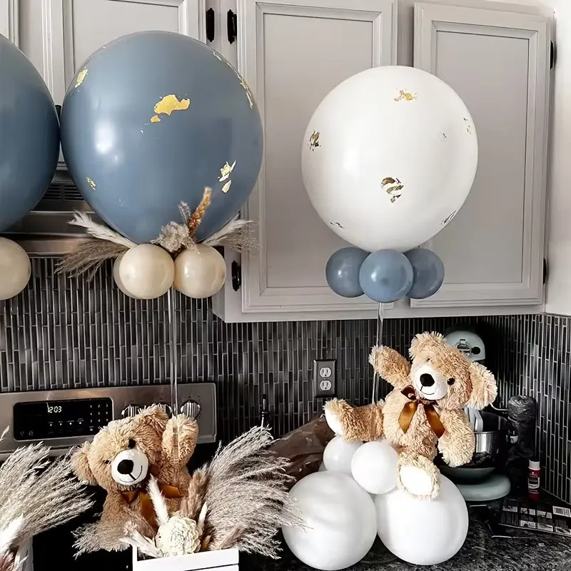 Balloon Column Set with Adjustable Height Transparent Balloon Sticks and Base, Perfect for Weddings Birthdays Baby Showers Engagements New Year Valentine's Day Mother's Day Party Decorations, Balloon Party Supplies, Party Balloons Decorations