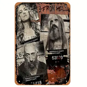 3 From Hell - Rob Zombie Inspired Metal Sign, 8X12 Inches Tin Poster For Home Decor