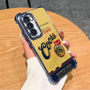Brown Coors Rodeo Banquet Retro Design Suitable For Aesthetic Electroplated TPU Casing For SAMSUNG GALAXY S22 S23 S24 S25 EDGE FE PLUS ULTRA Four Corners Anti-Fall Transparent Casual Soft Silicone Phone Cases Perfect Gift for men's L1449