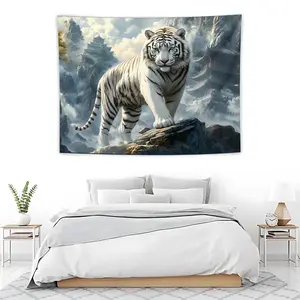 Tiger Mountain Tapestry, Chinese Style Wall Art, Knit Material, Casual Home Decor, Model Xinghao, No Ca Prop 65 Re