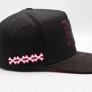 Hat Black Pink Crystals Edition