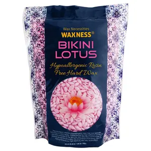 Waxness Premium Rosin Free Bikini Lotus Hard Wax Beads 1.65 lb / 750 g - For Hair Removal - Ultra Low Temperature - Creamy Formula - Made in Italy