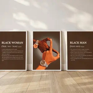 Black Couple Wall Art; Definition Print, Bedroom Decor (Digital Print -set 3)