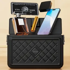 iDiskk MFi Certified shoulder aluminum alloy Fingerprint & Password electronic security Anti-theft safe Box, innovative lockable Bag for women ,built in 8000mAh