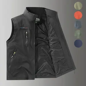Men’s thick, warm sleeveless vest — black, full-zip stand collar; suitable for winter workouts, parties, and everyday wear—a perfect gift for a husband. Cold-resistant, durable sportswear; minimalist high-quality fabric; “Men Love Spring”; statement.