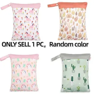 Reusable Waterproof Wet Wipe Bag, Ideal for Cloth Diapers and Beach Use, Perfect Size 11.8 X 15.7, Great Gift for Christmas Halloween Thanksgiving