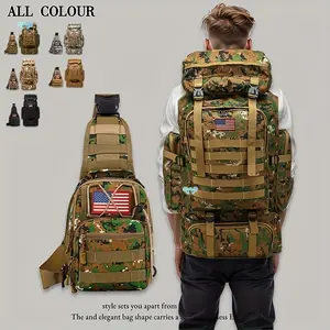 [Black Friday]Prepper Bags, 80L Big Forest Bugout Bags, 600D Oxford Fabric Go Bag, Waterproof and Breathable Travel Backpack, Spend night Biggie Handbag, Rugged and Durable Men's Camouflage Backpack Hiking Camping Hunting Fishing