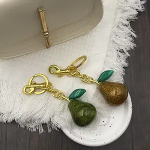 {Fashion Keychain} Cute Pear Bag Pendant - Fruit Keychain "No Pressure" Fashion Bag Accessories
