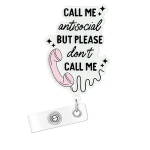 Funny Badge Reel, Cute Expandable Badge Clip with ID Holder, Nurse Work Accessories, Fun Rn Flashing Badge Roll with Belt Clip, Retractable Badge Reel