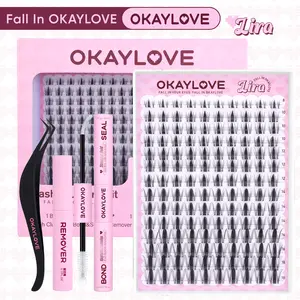 OKAYLOVE Lira Lash Clusters Kit with 1-2 Weeks Long-lasting Lash Bond and Seal, Tweezers and  Eyelash Remover for DIY at Home for Natural Clean Girls Makeup Gifts DealsForYouDays