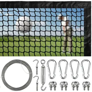 Heavy Duty Golf Practice Hitting Net with 33 ft Steel Wire Rope and Hanging Kit, Also works as Hockey Net and Chipping Net, Available in 7ft,10ft,15ft,25ft,30ft,40ft