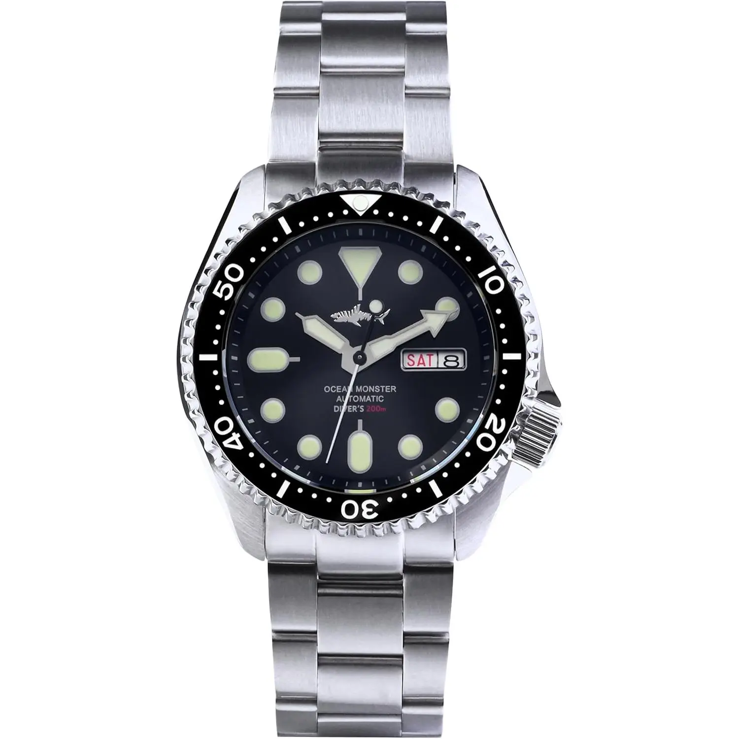 HEIMDALLR Automatic Diving Watches for Men, Stainless Steel with Ceramic Bezel, Classic Analog Day Date, 200M Water Resistant - Cool Gifts for Guys, Luminous Dial, 40Mm, Business Wear, Snorkeling, Business Casual