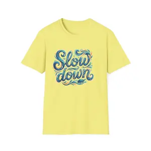 Slow Down shirt | Hand-lettered calming script tee