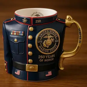 250th Anniversary Military Commemorative 3D Mug Drinkware, Unique Gift for Veterans and Collectors, Celebrate History with Style