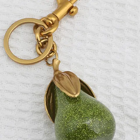 Fruit Design Keychain, Cute Pear /Cherry Shaped Keychain for Women & Men, Fashion Accessories for Bag Decoration, Keychain for Bags, Trendy All-match & Exquisite Keychain for Birthday Gift
