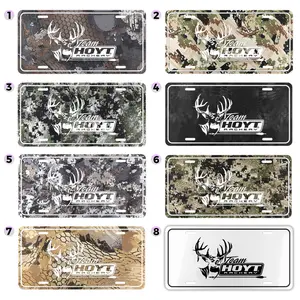 Modern Tactical Team Hoyt 4 Customization 6x12 Inch Aluminium License Plate Digital Kryptek Honeycomb Archery Rugged Stealth Mountain Truck Decor Tag