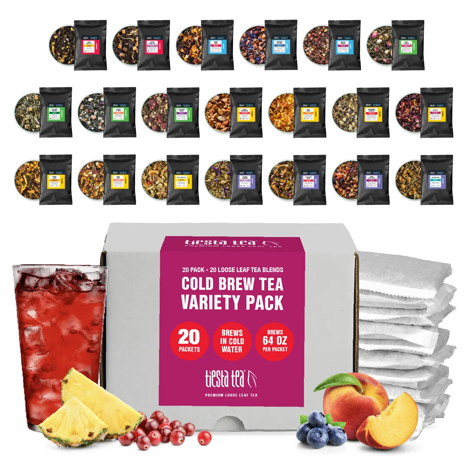 Cold Brew Tea Variety Pack, Refreshing Iced Tea Sampler | Tiesta Tea