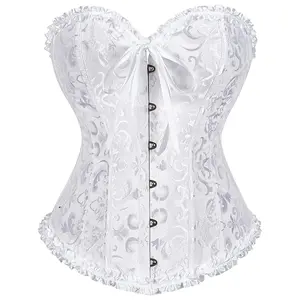 Vintage Corset Top for Women Pirate Corsets Shapewear Steampunk Corset Overbust Lace Up Boned Corset Bustier Lingerie Bodyshaper Top Halloween Costume Womenswear 819AJ-D2