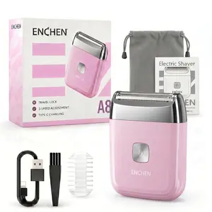 Mini Electric Shaver for Women, Travel IPX7 Waterproof Rechargeable Trimmer Shaver, Alloy Body for Bikini, Arms, Legs, Faces with Portable Carry Bag