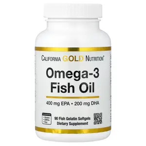 California Gold Nutrition Omega-3 Fish Oil, Vivomega Triglyceride, 1,000 mg, 90 Fish Gelatin Softgels