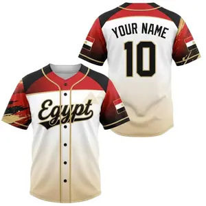 Custom Egypt Baseball Jersey, Personalized Name & Number
