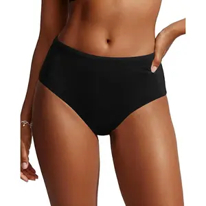 Women's Mid Rise Bikini Bottoms Full Coverage Bathing Suit Bottoms Mid Waist Swim Bottoms 2025