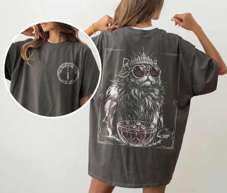 Comfort Colors The Desperado Club Princess Donut Approved Shirt, Dungeon Crawler Carl Mongo Graphic Tee, Funny Cat Lover Fantasy T-Shirt, Vintage Oversized Unisex Soft Cotton Streetwear Gift Idea