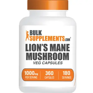 BulkSupplements - Lion's Mane Mushroom Extract Capsules - Immune Support - Antioxidant - 360 Capsules - 1000mg per Serving