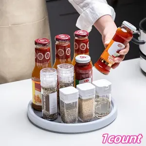 360 Degree Rotating Kitchen Spice Rack, Multi-Functional Storage Shelf for Cabinets, Refrigerator, Bathroom, Makeup Vanity, Sink Area