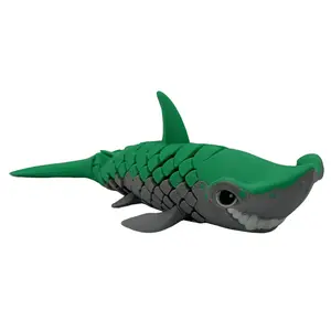 Green Hammerhead Shark Dual-Fidget Refrigerator Magnet