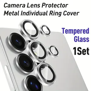 1 Set Camera Lens Protector Tempered Glass Transparent Smartphone for SamSung for Galaxy S25/S24/S23/S22, 9H hardness, Easy Installation, Anti-Scratch, Cover