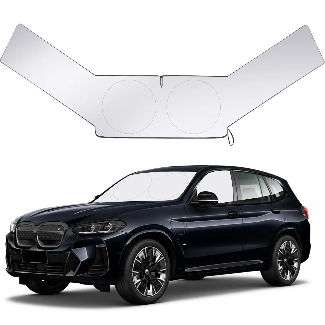 2026 Windshield Sun Shade ,2 in 1 Set Foldable Car Sunshade with UV Block, 59''X34'' Car Front And side Window (Heat Insulation Protection) for Auto Windshield Covers Blackout Trucks Cars