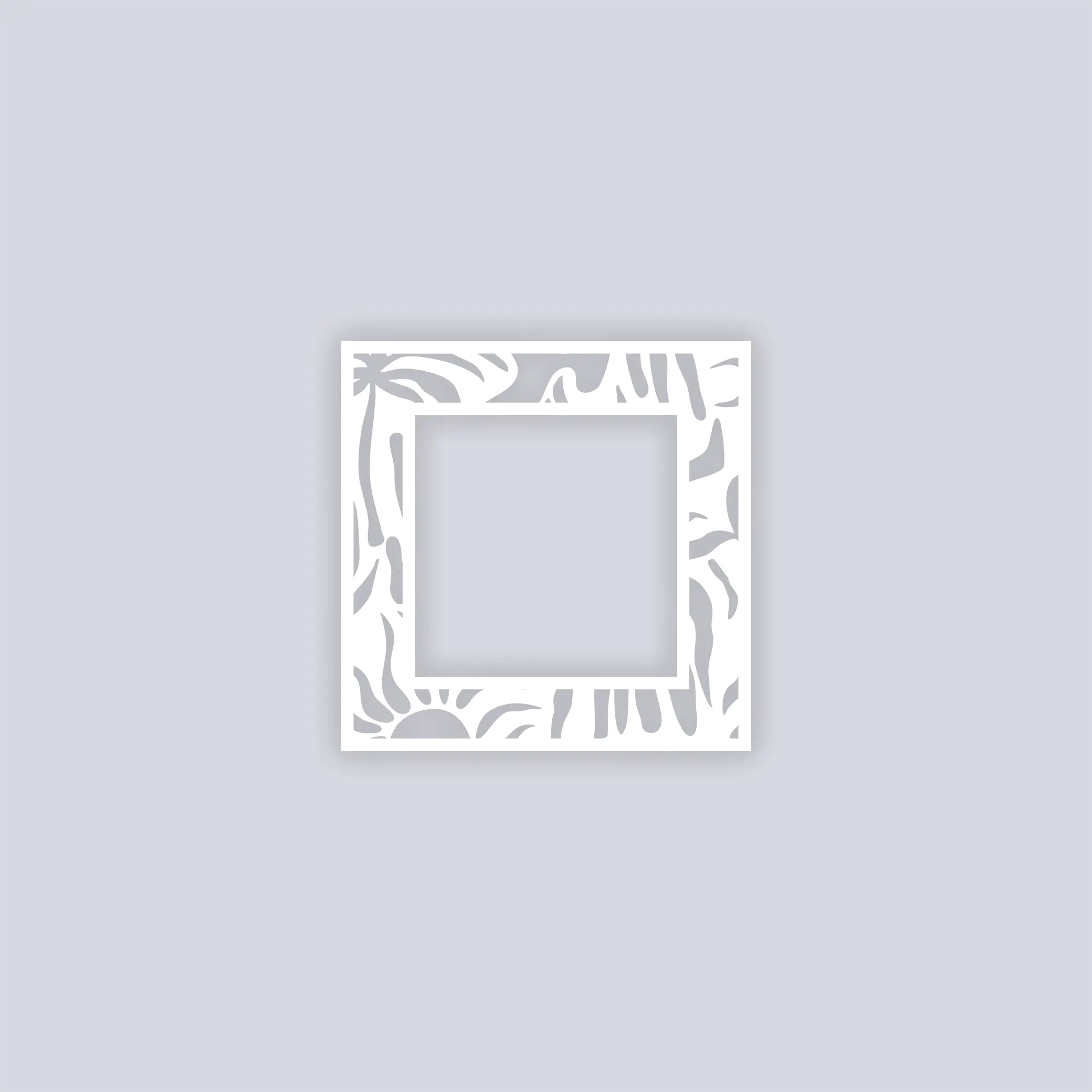Sunburst Palm Square Rim Clay Stencil