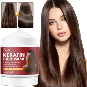 Professional Keratin Treatment Mask - Hydrolyzed Keratin Enriched - Strengthens & Smooths Fine Hair - Intensive Repair & Shine Boost
