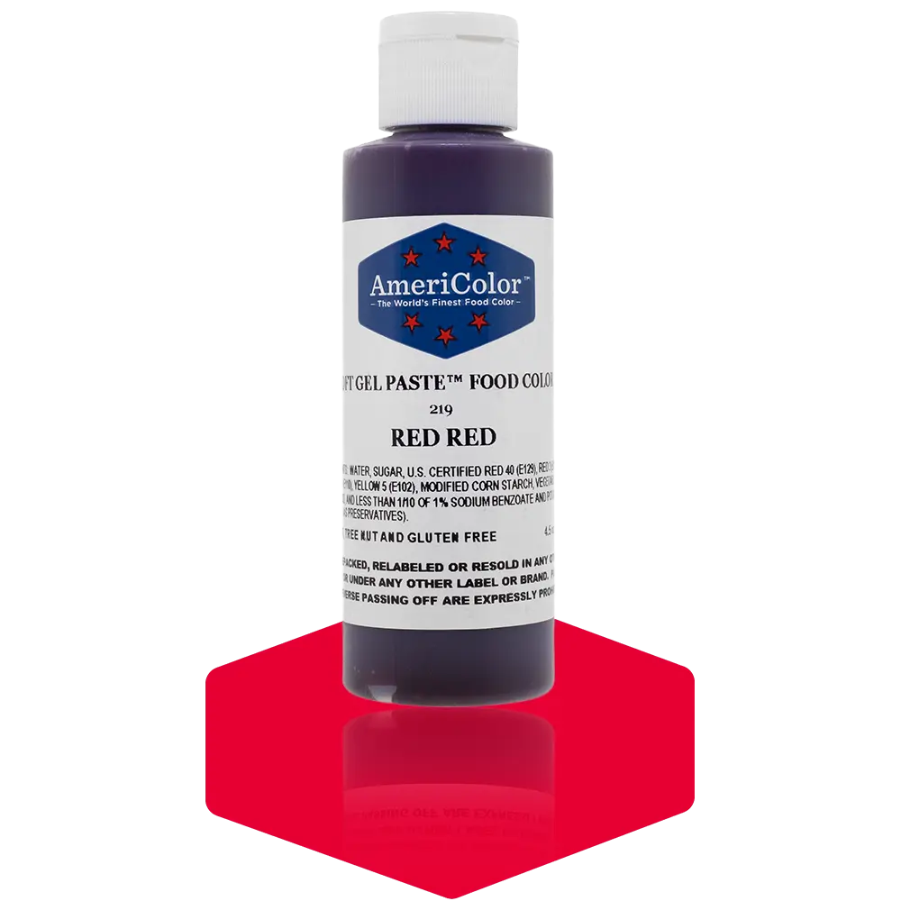 AmeriColor, Red Red, 4.5 Ounce, Soft Gel Paste Food Color