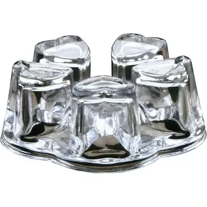 Teapot Warmer Crystal Glass Heart Shape Heating Base Tea Set Accessories