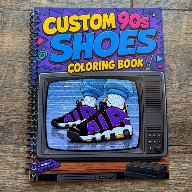 90s Shoes Coloring Book
